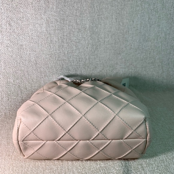 NEW Tory Burch Soft Fleming Pink Quilted Mini Hobo Crossbody Bag/Mini Handbag - Picture 9 of 16